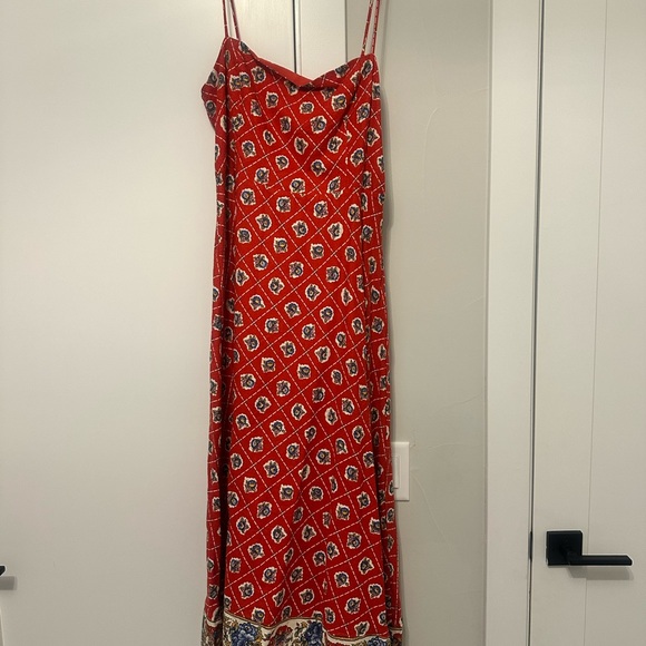 WAYF Scarf Print Midi Dress NWT Paisley Boho Dress XL - Picture 2 of 3